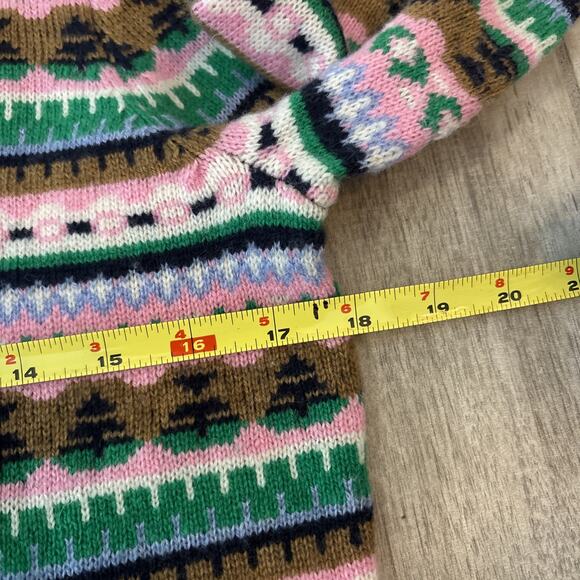 NWT J. Crew Fair Isle Cozy Multicolor Mock Neck Wool Blend Sweater Sz XS - Picture 7 of 10